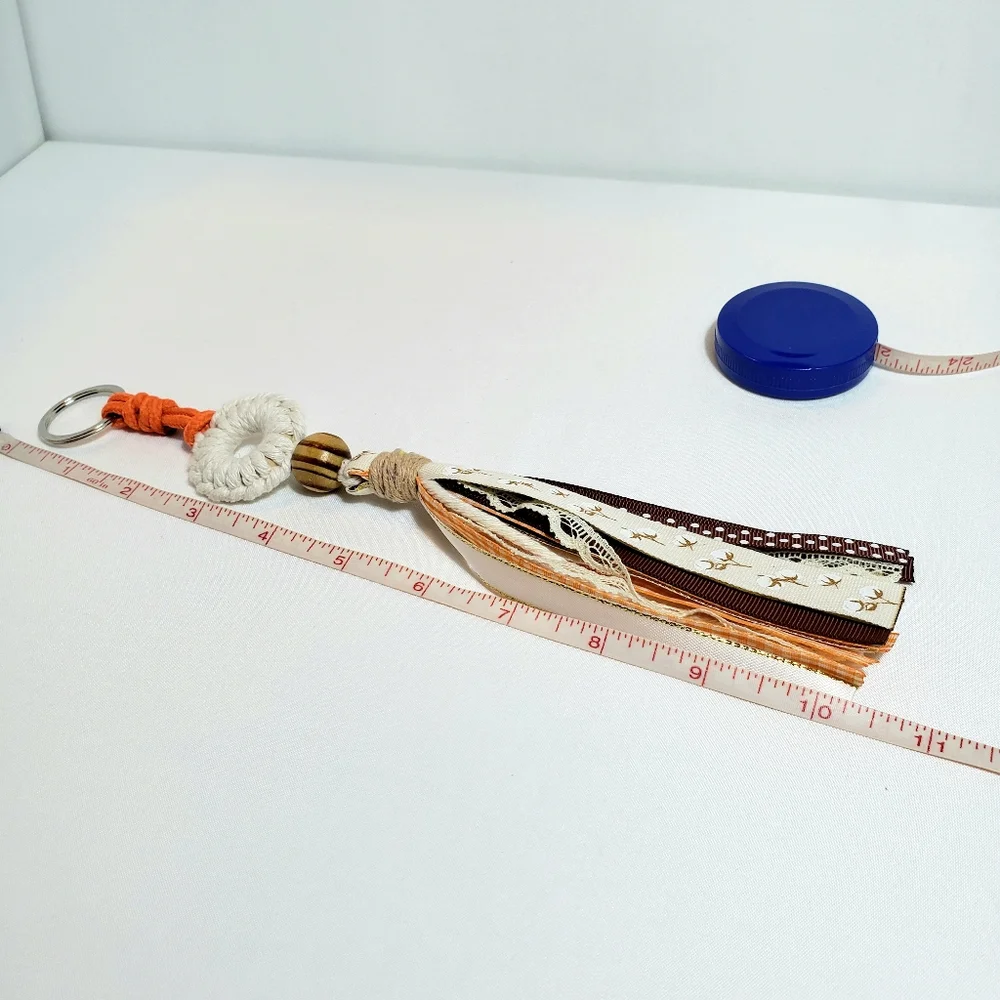 Fall Handcrafted Ribbon Keychain - Picture 4 of 8